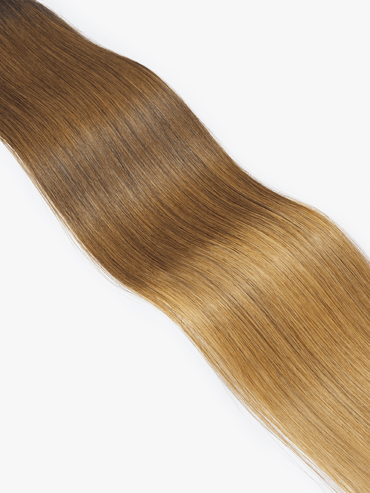 Frodio Ponypop 3 Tone Ombre Seamless Straight Drawstring Ponytail Human Hair- Ombre