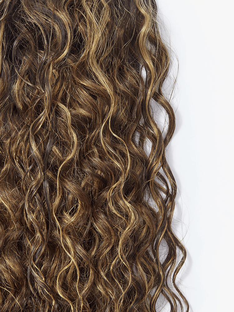 Frodio Ponypop Honey Blonde Highlight Water Wave Drawstring Ponytail Human Hair - Giselle-09