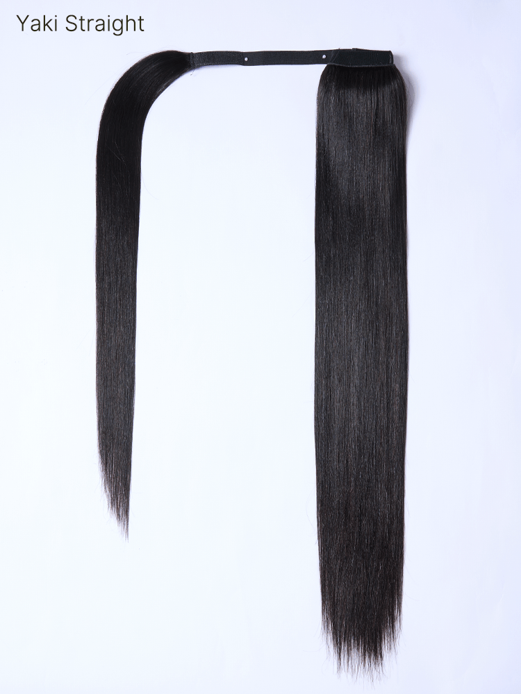Frodio 100% Human Hair High-Density 10-Sec Ponytail Hairstyle Drawstring Ponytail Hair Extensions Ponytail Black Girls-49