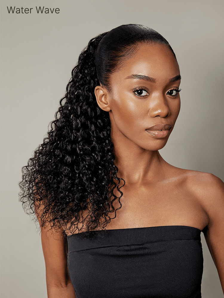 Frodio Ponypop Straight/Yaki Straight/Water Wave/Boho Curl Ponytail Human Hair Extensions-04