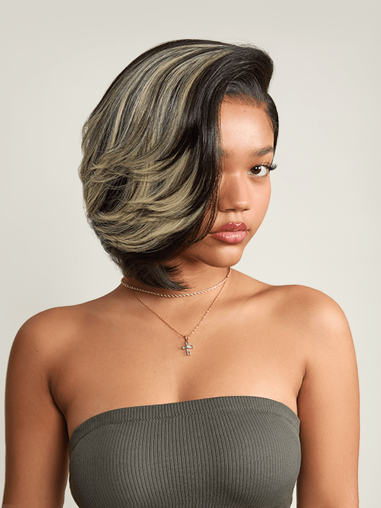 Frodio StyleStay Long-Lasting Bob Wig Glueless Hairstyle Human Hair With BioProtein Tech-09