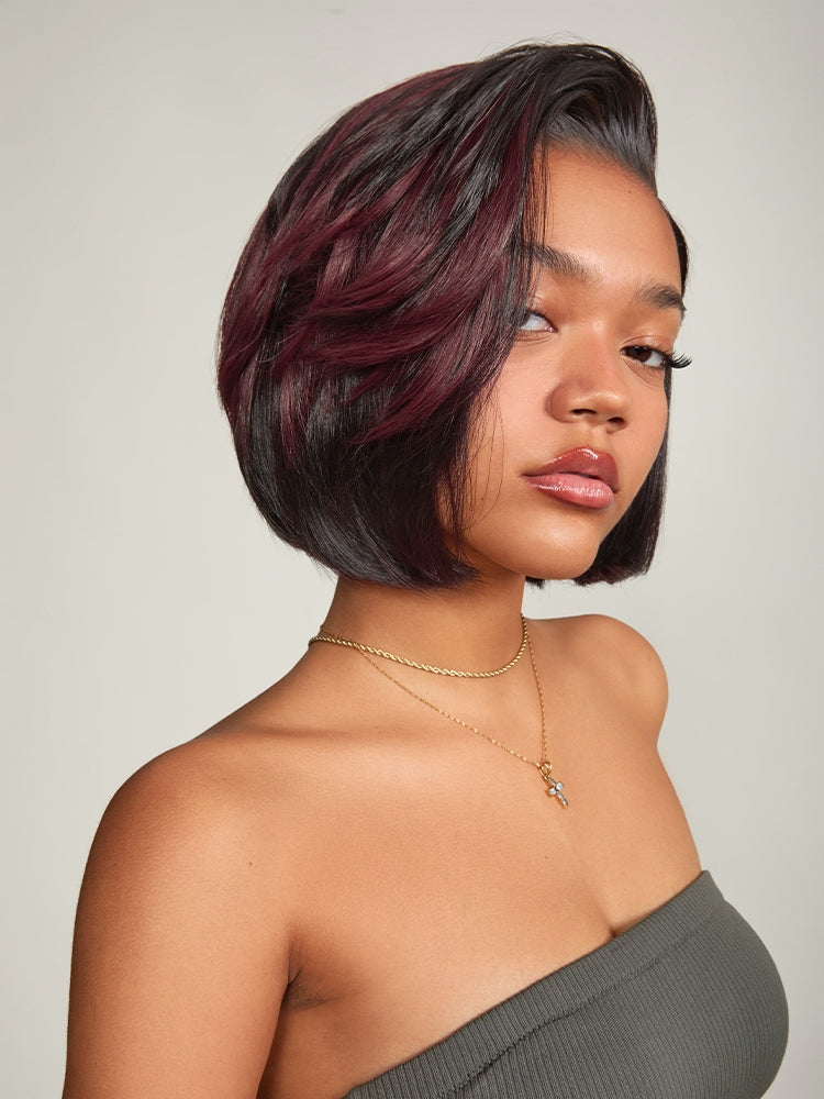 Frodio StyleStay Long-Lasting Bob Wig Glueless Hairstyle Human Hair With BioProtein Tech-14