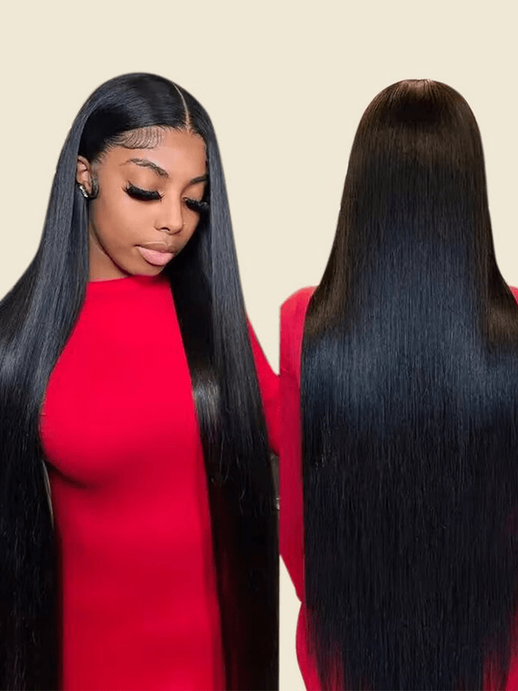 Frodio 100% Human Hair Silky Straight Glueless Flexfit Drawstring Wig Fits All Head Size-03