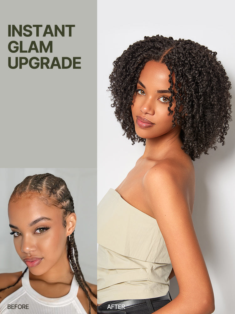 Frodio Veralux™ Blend Human Hair Micro Twist Curly Wigs 11X4 HD Lace Dreadlock Wig-04