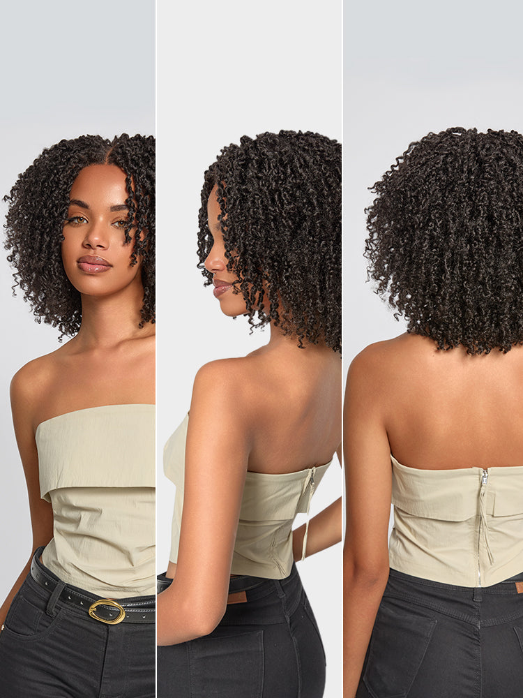Frodio Veralux™ Blend Human Hair Micro Twist Curly Wigs 11X4 HD Lace Dreadlock Wig-05