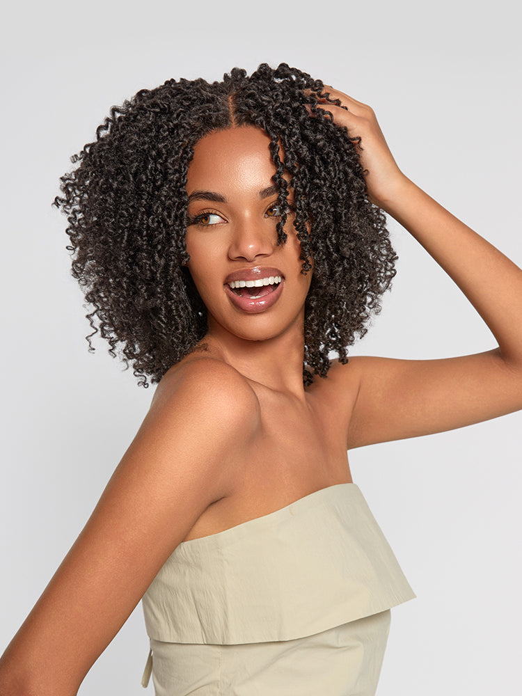 Frodio Veralux™ Blend Human Hair Micro Twist Curly Wigs 11X4 HD Lace Dreadlock Wig-01