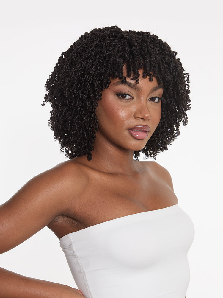 Frodio Wear and Go Micro Twist Synthetic Wig with Bangs Short Braided Glueless Wig Beginner Friendly-01