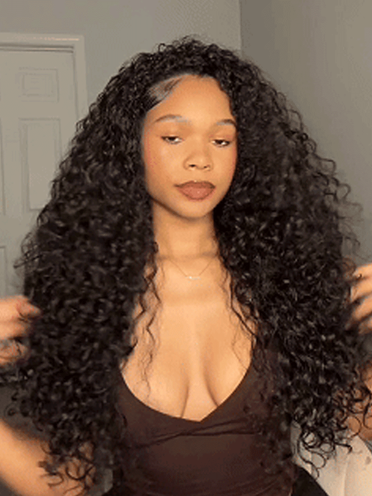 Frodio Veralux™ Blend Human Hair Shaggy Waves 3-in-1 Half Wig Ready to Wear-11