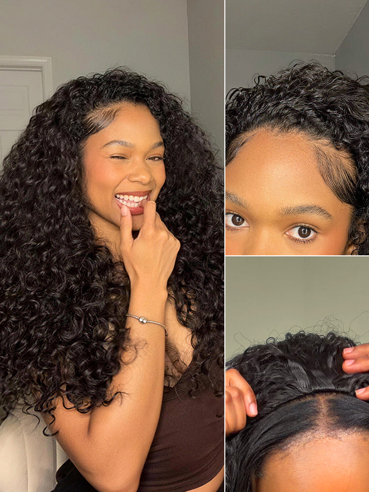 Frodio Veralux™ Blend Human Hair Shaggy Waves 3-in-1 Half Wig Ready to Wear-21