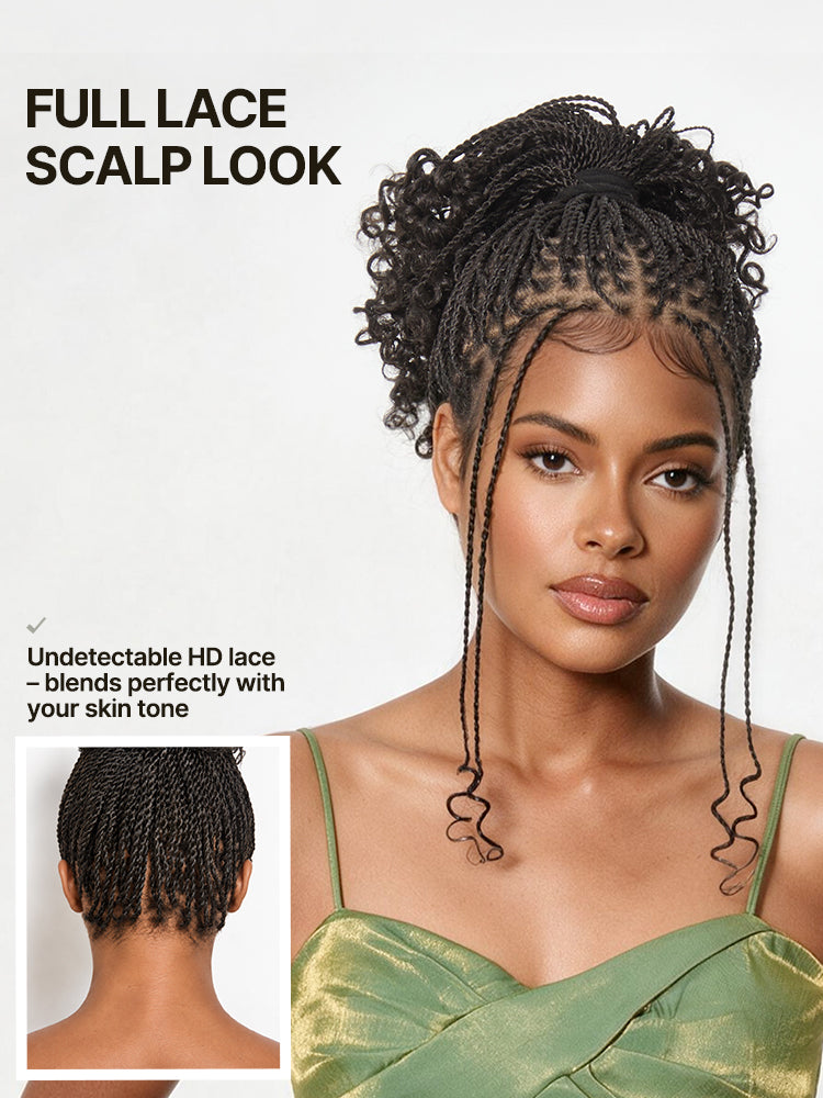 Frodio Veralux™ Fiber Mini Senegalese Twist Full Lace Wig with Curly Ends re-Cut Lace Ready to Wear-03