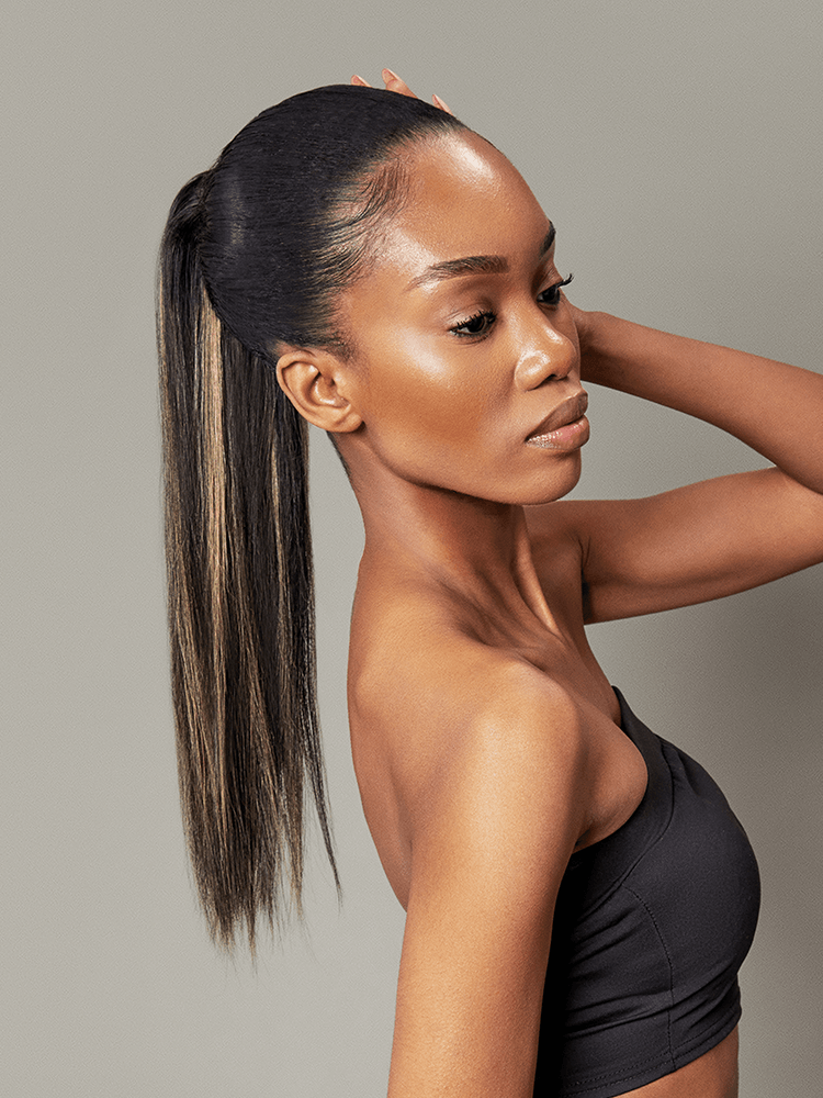 Frodio Ponypop Seamless Natural Straight Drawstring Ponytail Human Hair Extensions