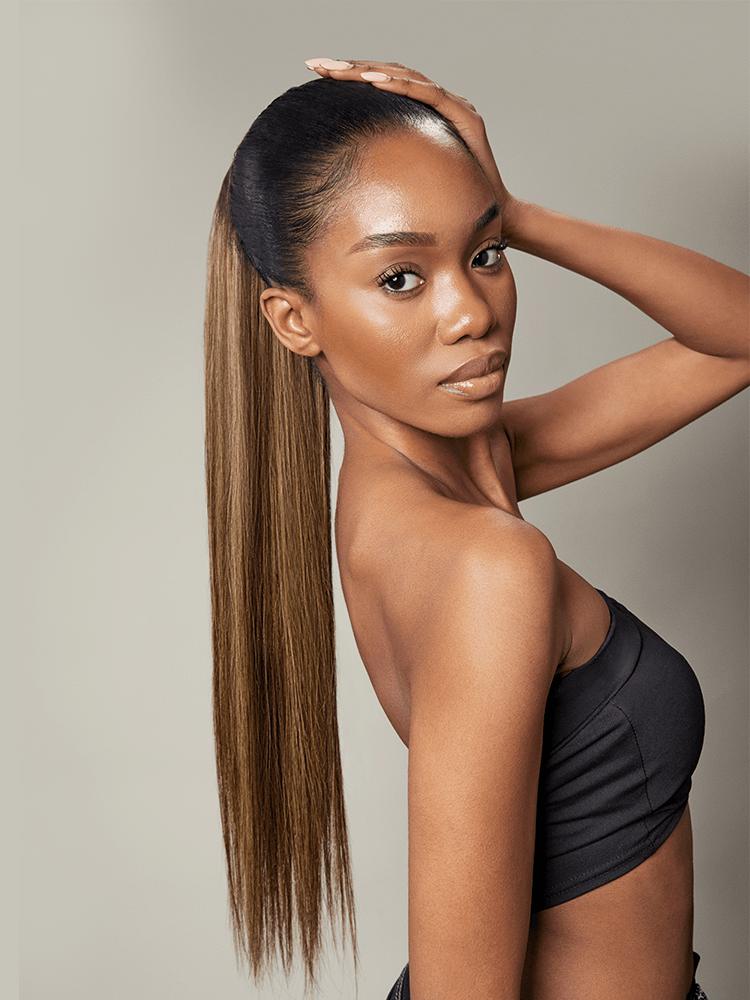 Frodio Ponypop Seamless Natural Straight Drawstring Ponytail Human Hair Extensions