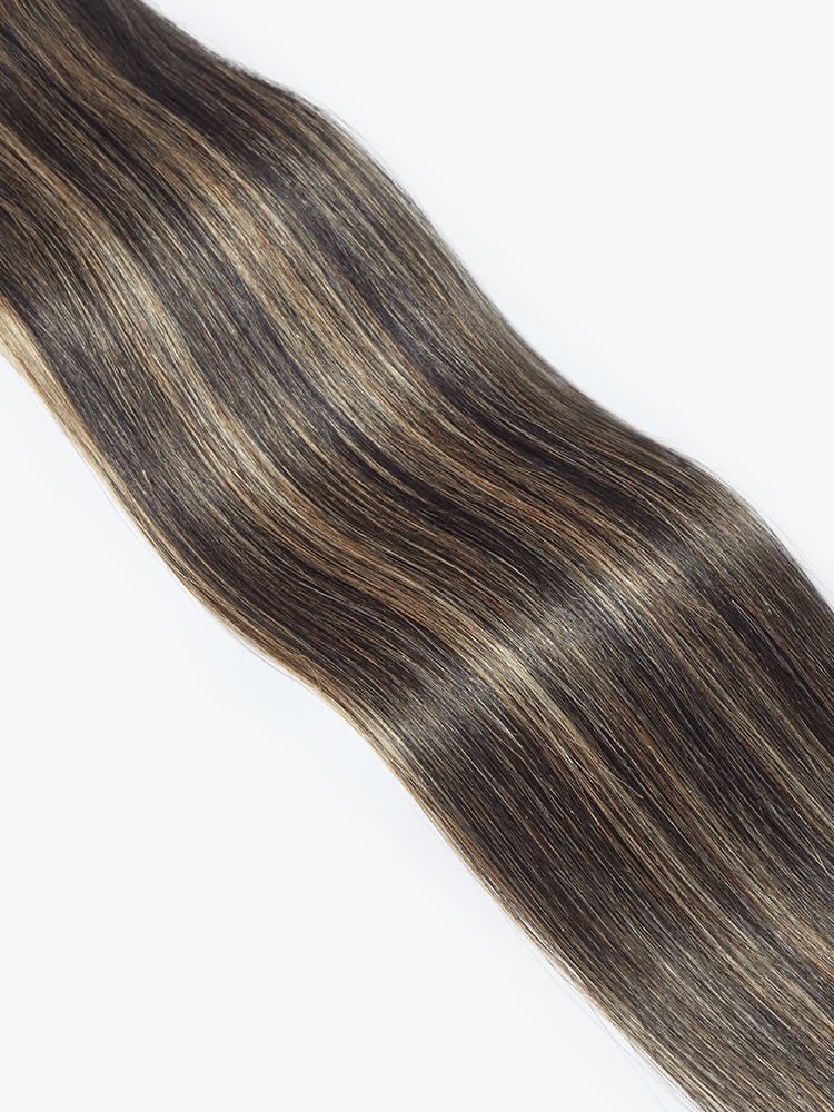 Frodio Ponypop Ash Blonde Highlight Straight Wrap Around Ponytail Human Hair - Lesli-06