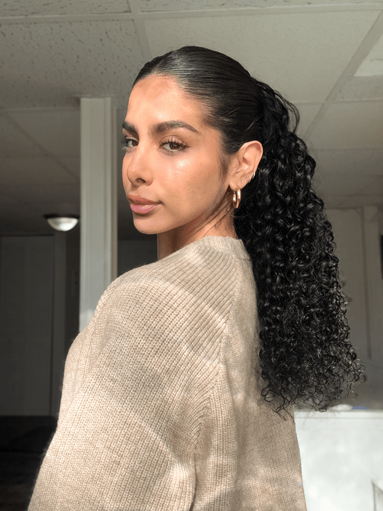 Frodio Ponypop Full Natural Water Wave Drawstring Ponytail Human Hair Extensions-02