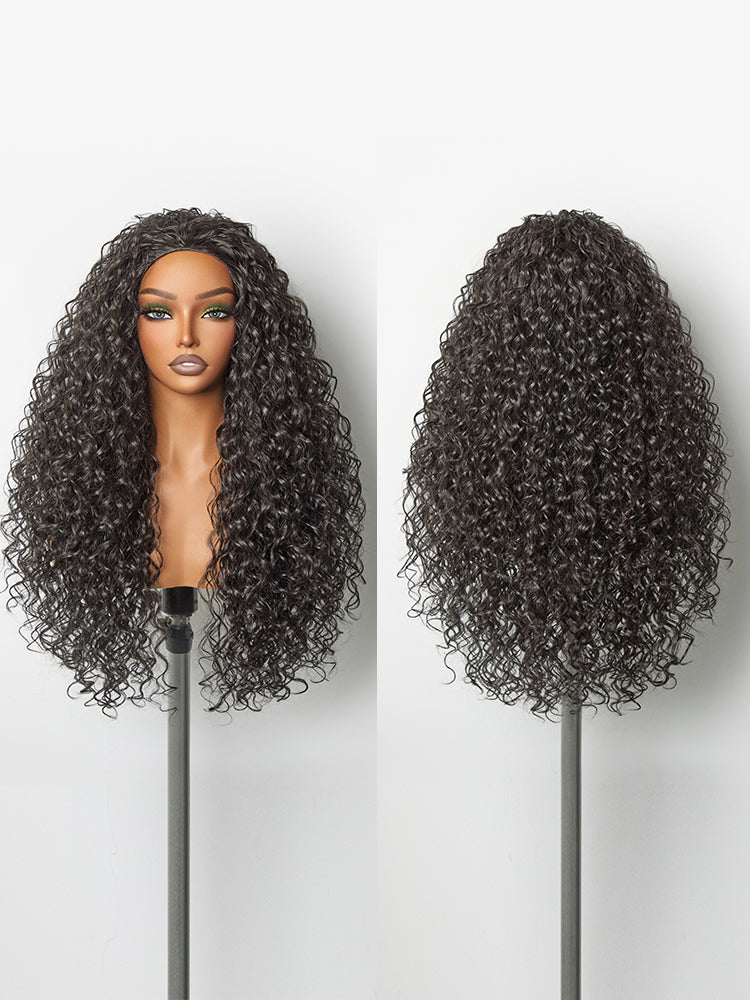 [Blend] Frodio 26" Veralux™ Blend Human Hair 3in1 Half Wig Ready To Wear Shaggy Waves Big Hair Curly Hair Wig-03
