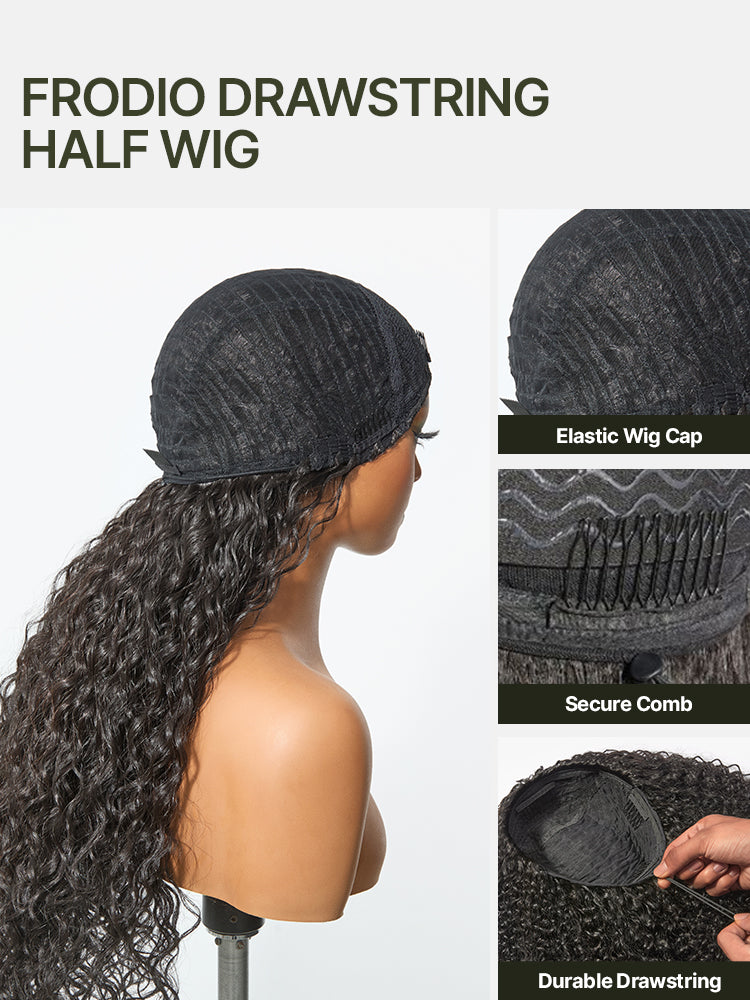 [Blend] Frodio 26" Veralux™ Blend Human Hair 3in1 Half Wig Ready To Wear Shaggy Waves Big Hair Curly Hair Wig-05