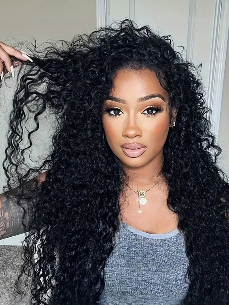 [Blend] Frodio 26" Veralux™ Blend Human Hair 3in1 Half Wig Ready To Wear Shaggy Waves Big Hair Curly Hair Wig-01