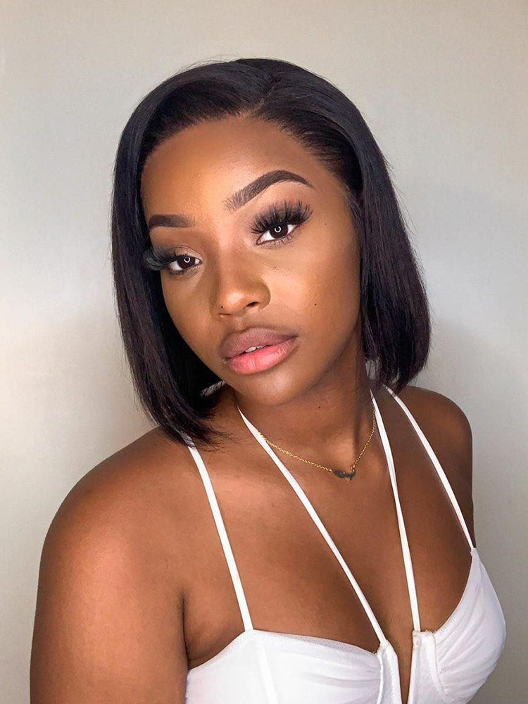 [Blend]Frodio Veralux™ Blend Human Hair Side Part Bob Wig Pre-Plucked Ready-to-Wear Glueless Wig-07