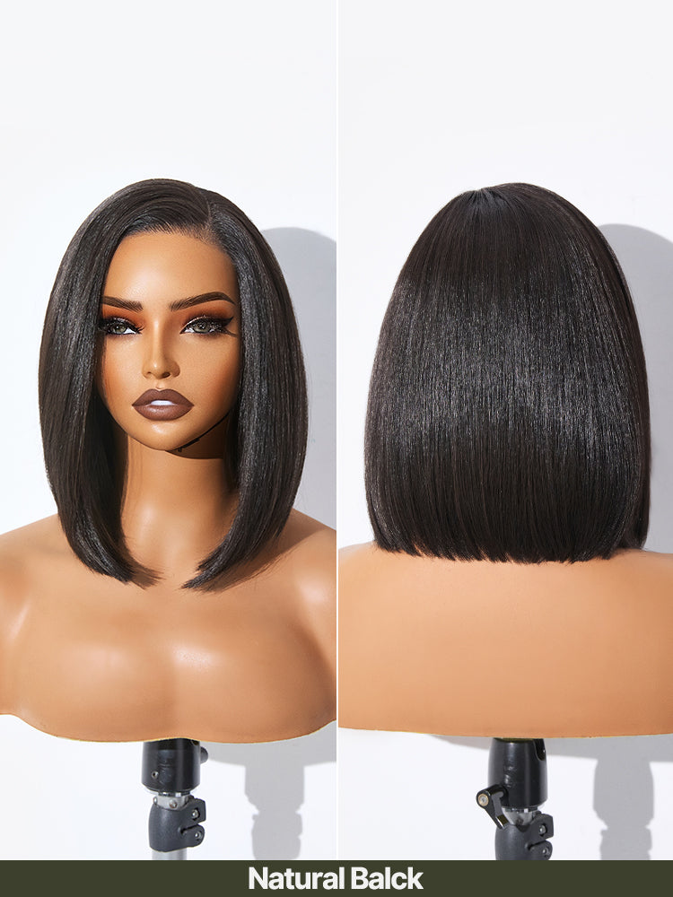 [Blend]Frodio Veralux™ Blend Human Hair Side Part Bob Wig Pre-Plucked Ready-to-Wear Glueless Wig-09