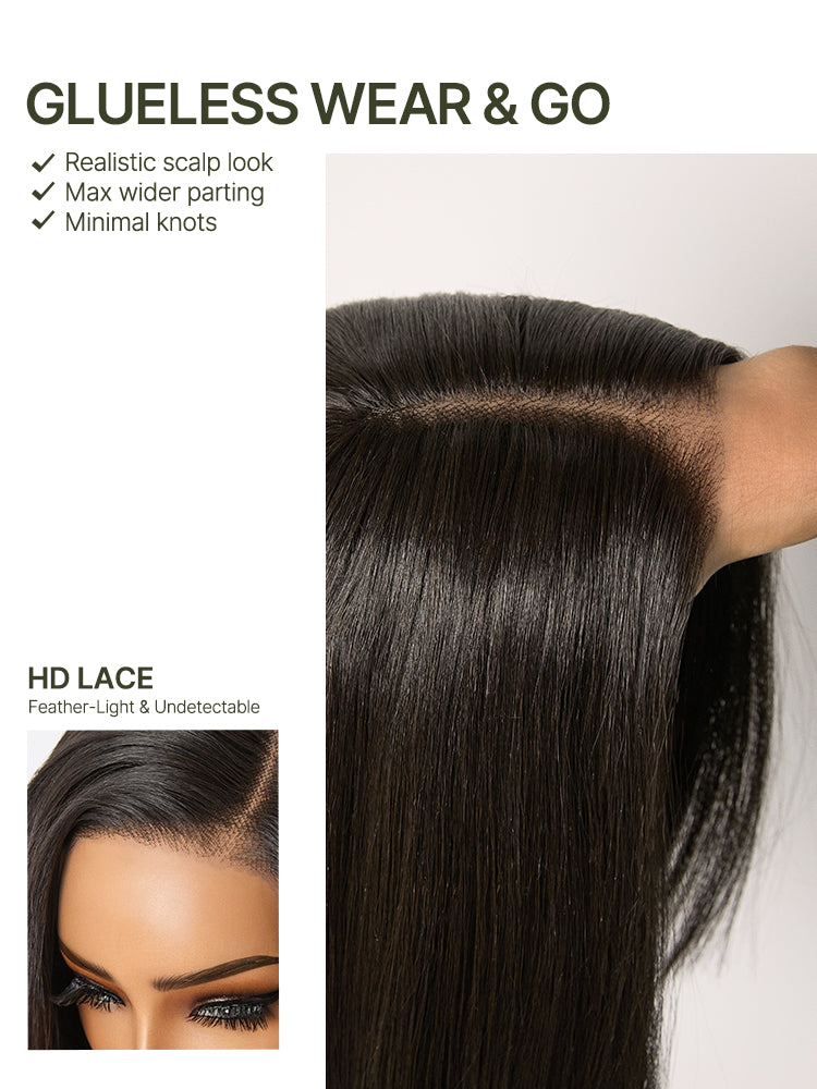 [Blend]Frodio Veralux™ Blend Human Hair Side Part Bob Wig Pre-Plucked Ready-to-Wear Glueless Wig-03