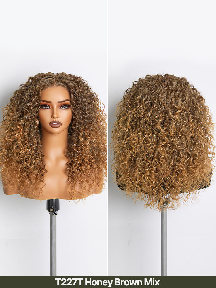 [Blend] Frodio Veralux™ Blend Human Hair Middle Part Curly Wig- Effortless Shaggy Waves Big Hair Curly Hair Wig Ready To Wear-11