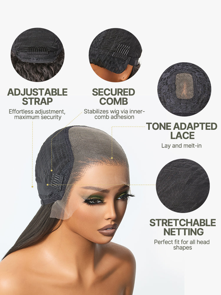 [Blend]Frodio Veralux™ Blend Human Hair 24" Side Bang Wig with Layers Sleek Straight Look Glueless Wig-05