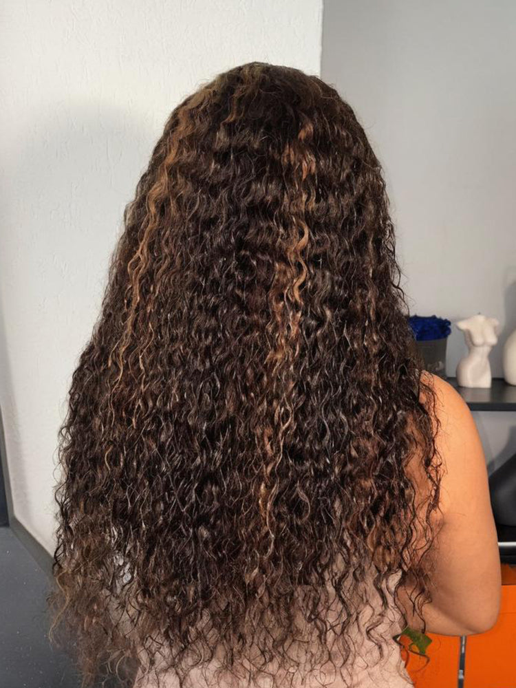 Frodio Veralux™ 13x6 HD Lace Wig Glueless Wear Go Wig 24” Golden Chestnut Curly Premium Fiber Wig – Full Density, Beginner Friendly-07