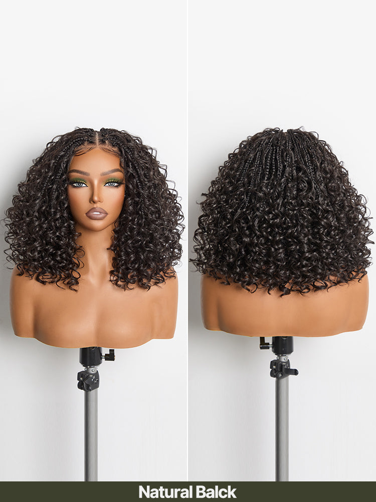 Frodio Veralux™ 13x6 HD Lace Wig Glueless Wear & Go 12” Boho Braids Water Wave Wig – Premium Fiber, Beginner Friendly-09