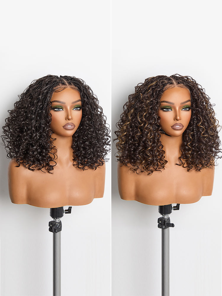 Frodio Veralux™ 13x6 HD Lace Wig Glueless Wear & Go 12” Boho Braids Water Wave Wig – Premium Fiber, Beginner Friendly-05