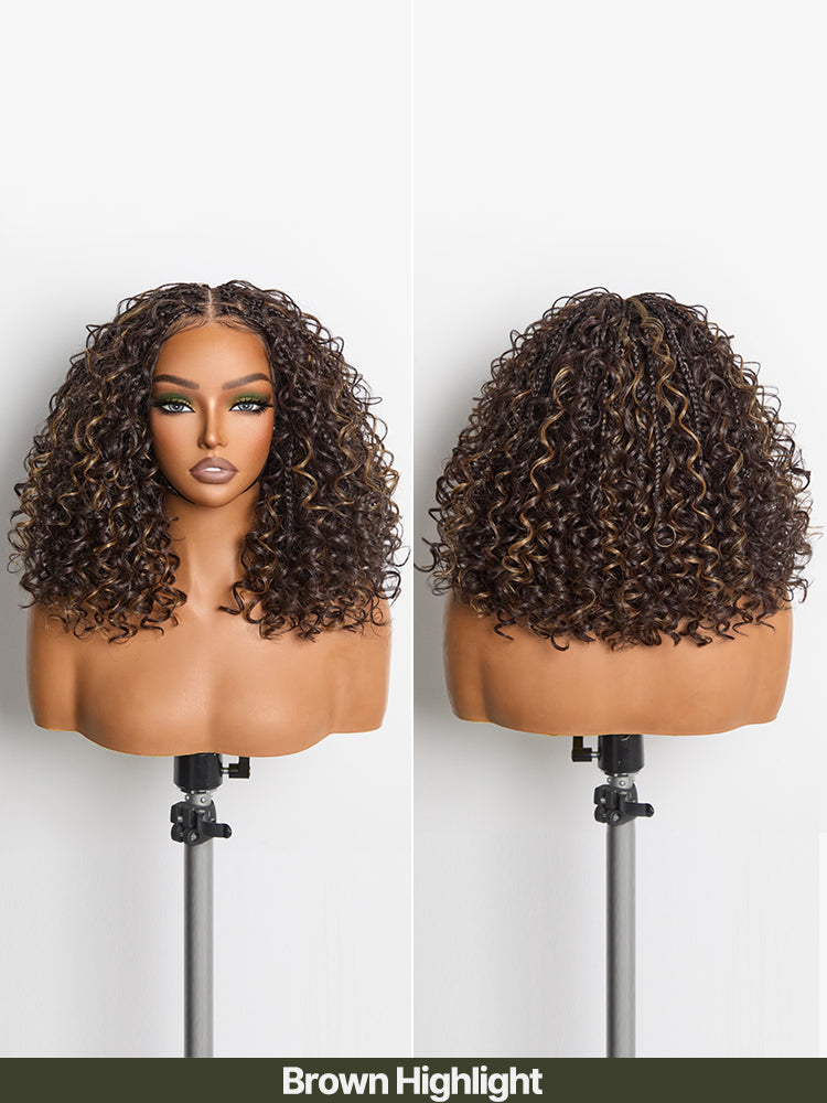 Frodio Veralux™ 13x6 HD Lace Wig Glueless Wear & Go 12” Boho Braids Water Wave Wig – Premium Fiber, Beginner Friendly-10