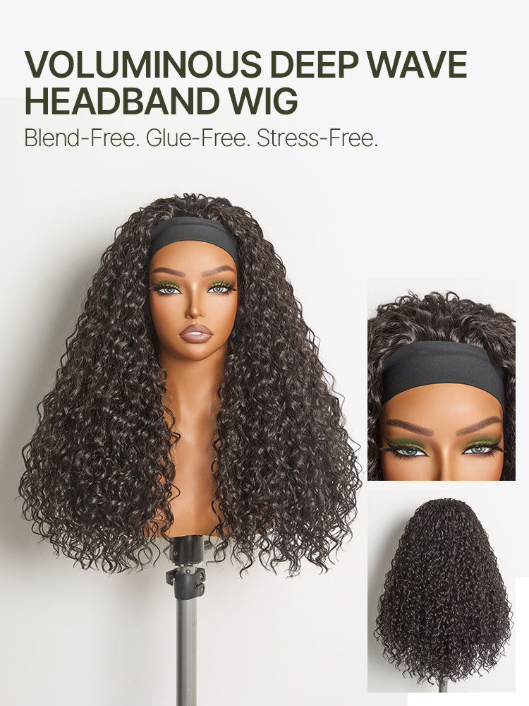 Frodio Veralux™ Fiber 22″ Deep Wave Headband Wig-04