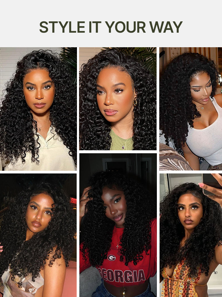 [Blend] Frodio Veralux™ Blend Human Hair 18" Burmese Curly 3-in-1 Half Wig — Spiral Ends Natural Volume-04