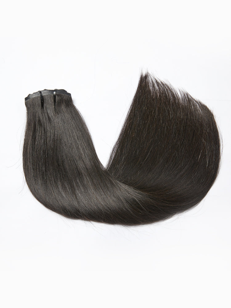 Frodio 100% Human Hair Instant Bangs Hairpiece Clip In 2 Piece Set-01