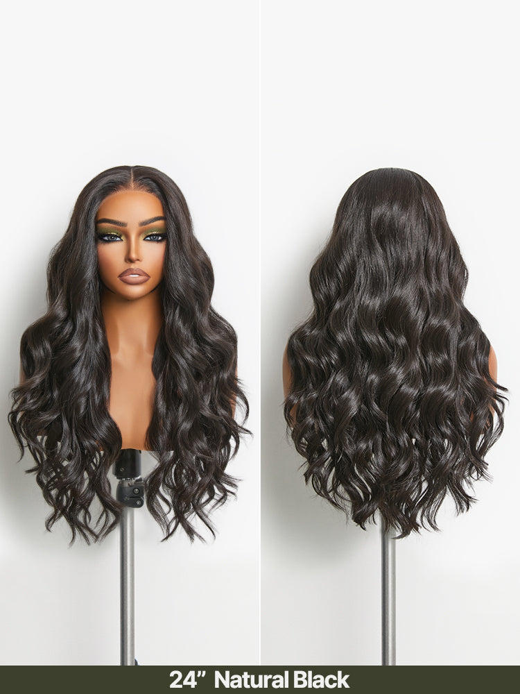 Frodio Veralux™ Blend Human Hair Middle Part Loose Wave Wig Glueless Ready to Wear Blend Hair Wig-23