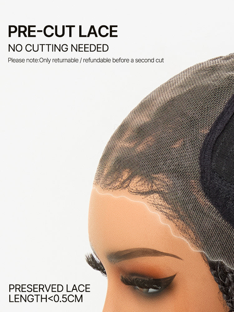 Frodio Veralux™ Fiber 24" Full Lace Boho Knotless Braids Wig with Curly Ends – Loose Wave Bouncy Braided Synthetic Wig-21