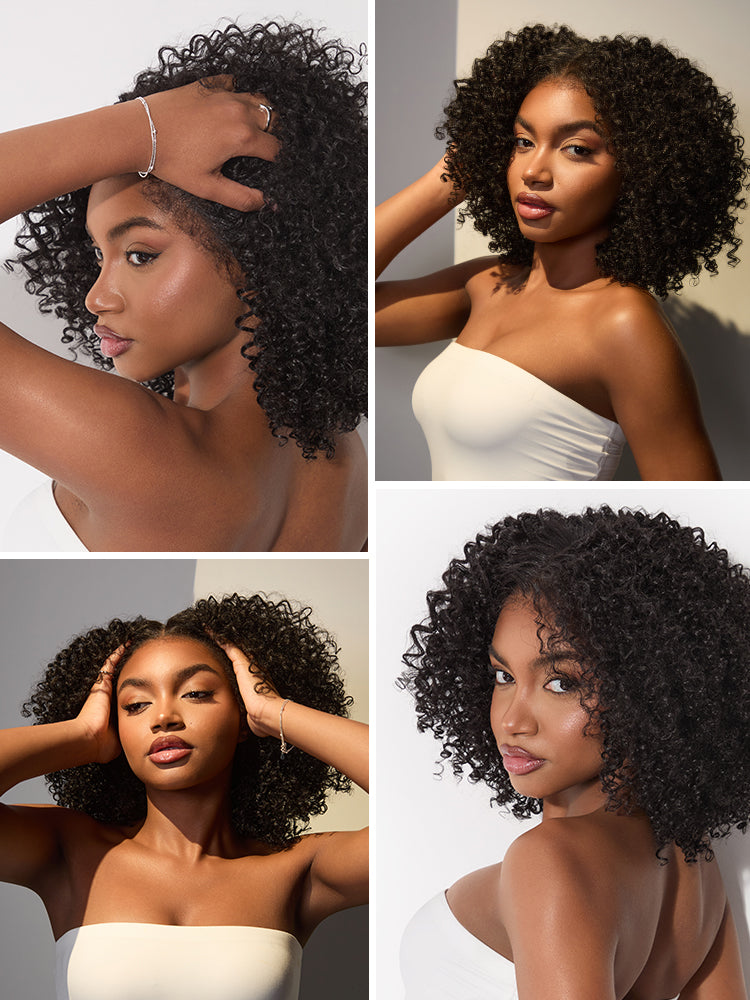 [Blend] Frodio Veralux™ Blend 12'' Jerry Curly Glueless Wear & Go Wig 13×6 Frontal Lace-14