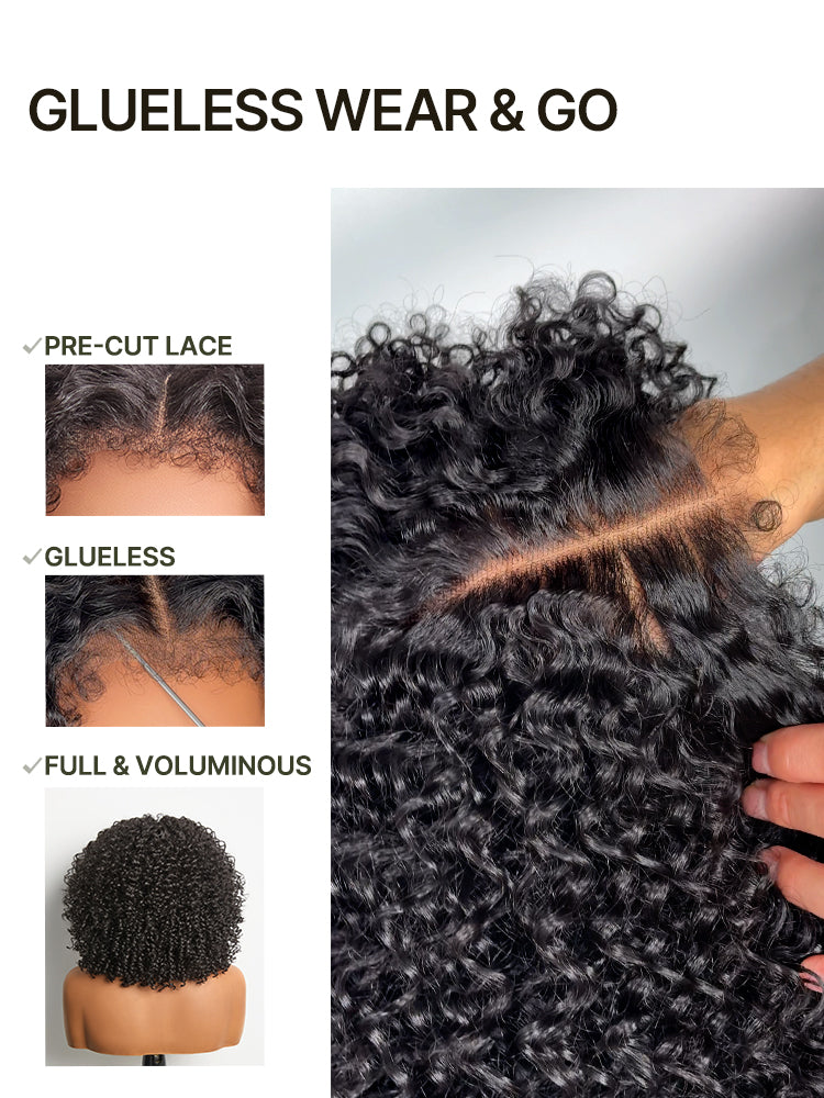[Free Wigs Giveaway] Frodio Veralux™ Blend Human Hair Jerry Curly Wig 13x6 Frontal Lace Wig Glueless Wear and Go-03