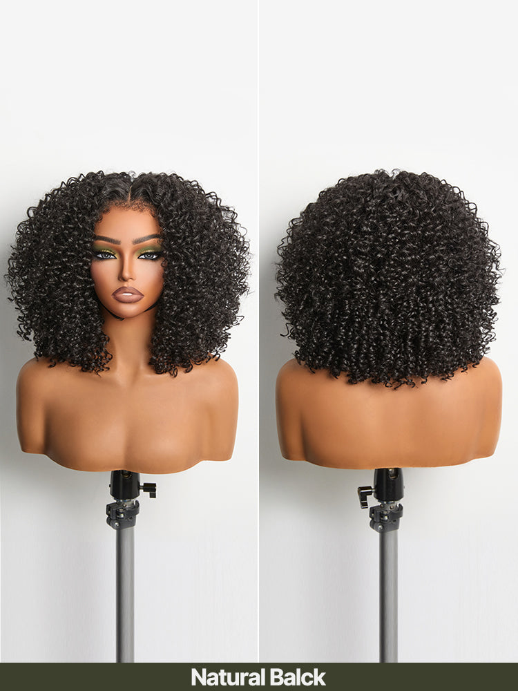 [Blend] Frodio Veralux™ Blend 12'' Jerry Curly Glueless Wear & Go Wig 13×6 Frontal Lace-17