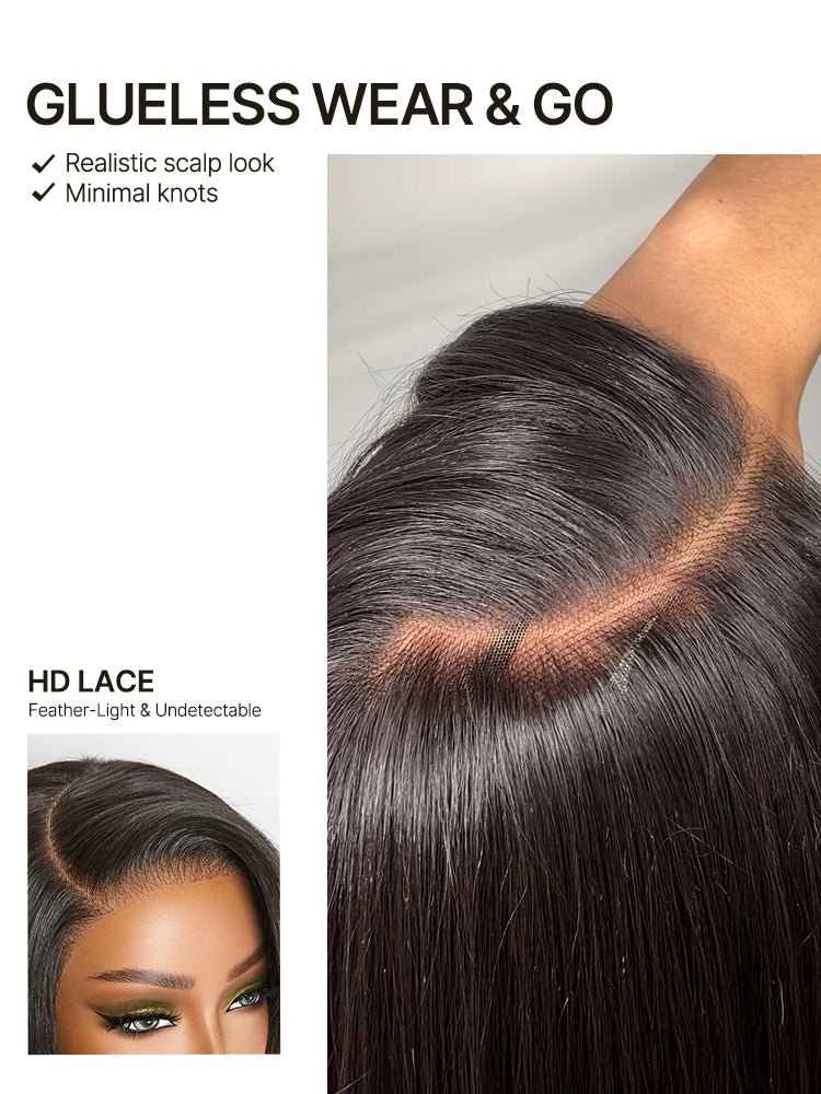 [Blend]Frodio Veralux™ Blend Human Hair Wear & Go Glueless Wig 9x6 Pre-Cut Lace Layered Straight Wig Beginner Friendly Easy Install Natural Black-02