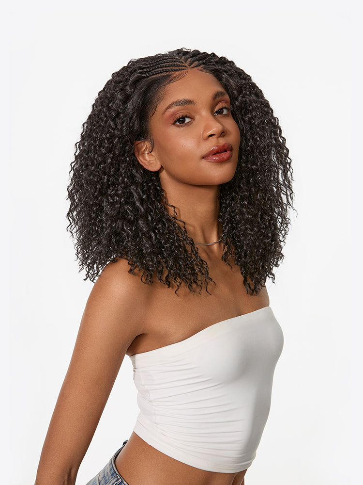 [Free Wigs Giveaway] Frodio Veralux™ Fiber Cornrow Top Braided Wig 13x6 Lace Front Natural Black Wig Pre-Cut-02