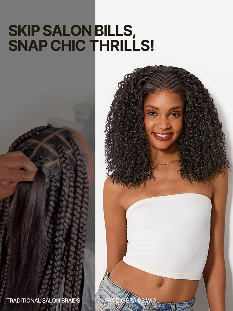 [Free Wigs Giveaway] Frodio Veralux™ Fiber Cornrow Top Braided Wig 13x6 Lace Front Natural Black Wig Pre-Cut-03