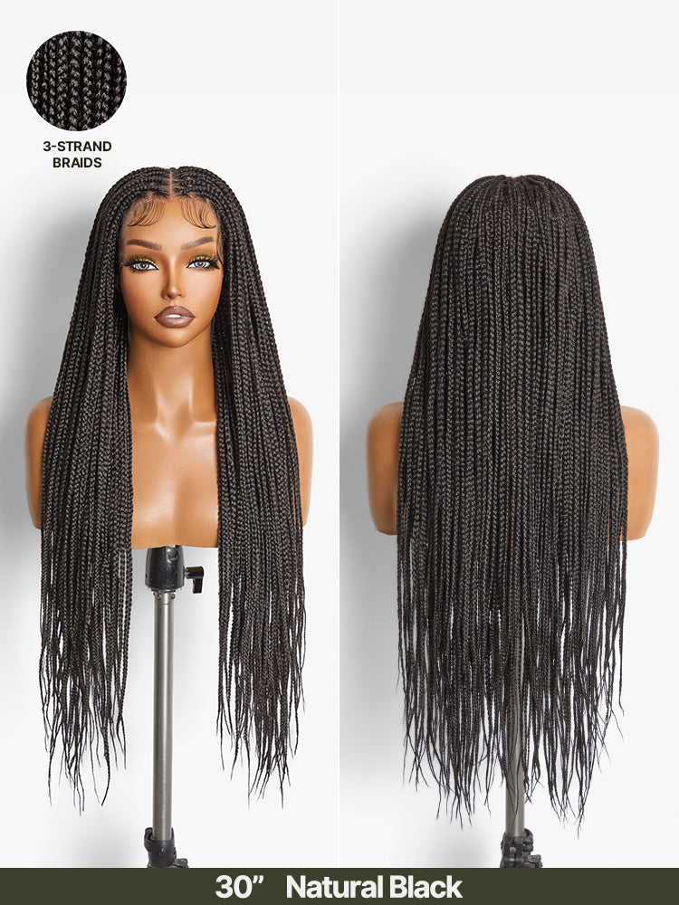 Frodio Veralux™ Fiber Full Lace Braided Wig with 3-Strand Braids and 2-Strand Twists-10