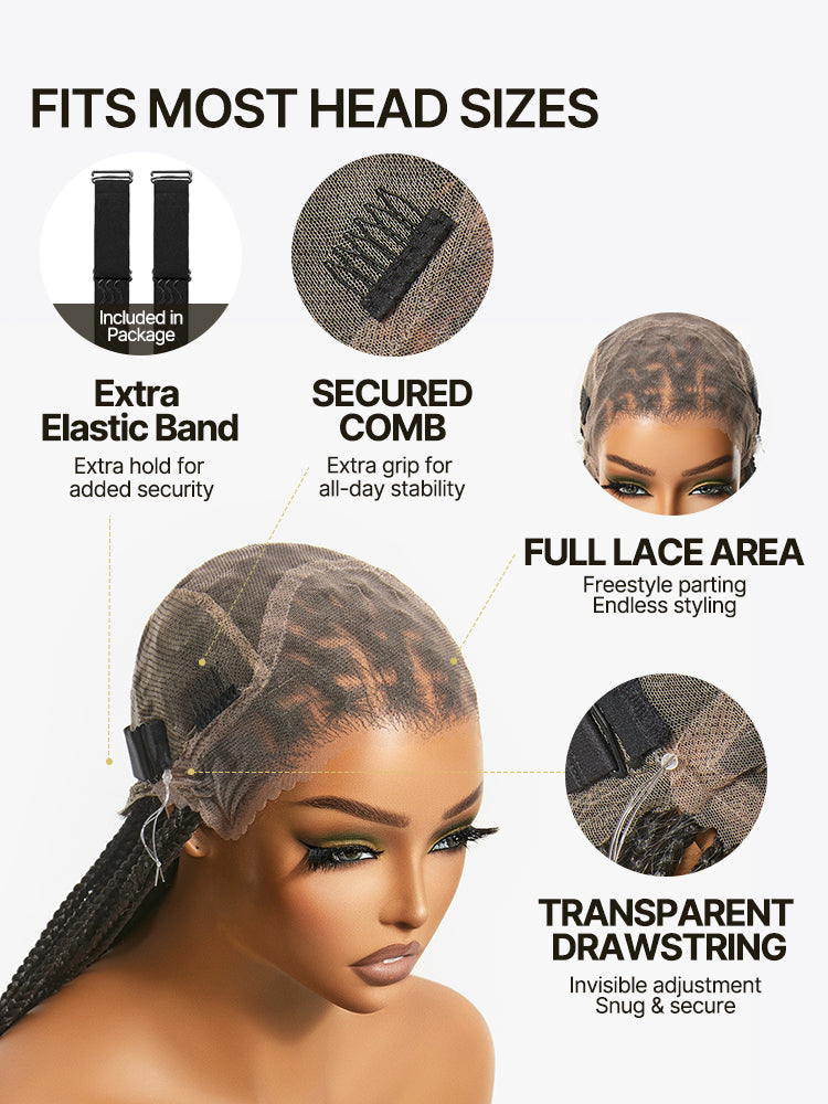 Frodio Veralux™ Fiber Full Lace Braided Wig with 3-Strand Braids and 2-Strand Twists-07