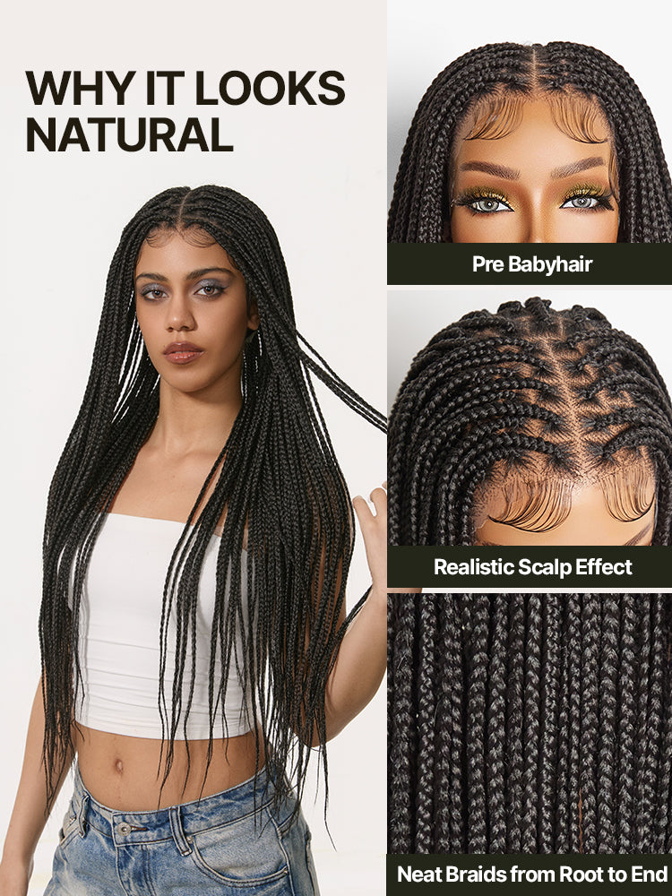 Frodio Veralux™ Fiber Full Lace Braided Wig with 3-Strand Braids and 2-Strand Twists-03