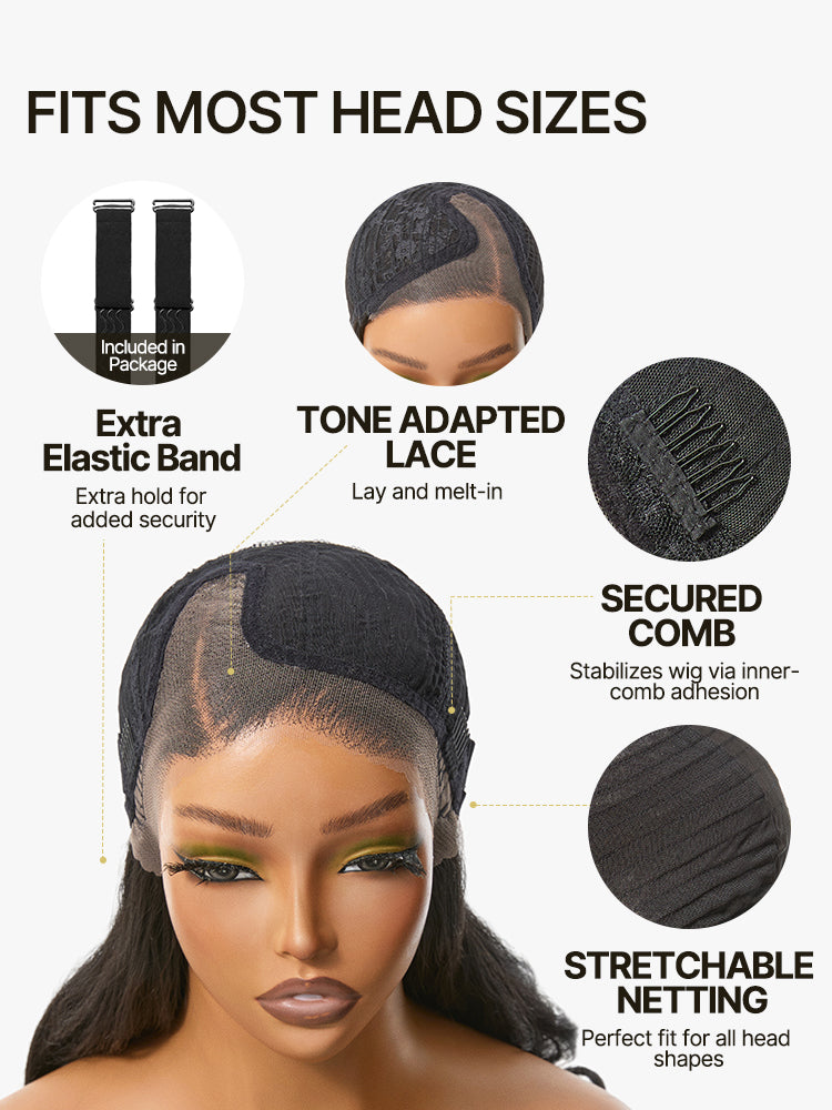 Frodio Veralux™ Blend Human Hair Body Wave Wig Yaki Loose Minimal Lace Glueless Wear and Go Beginner Friendly-08