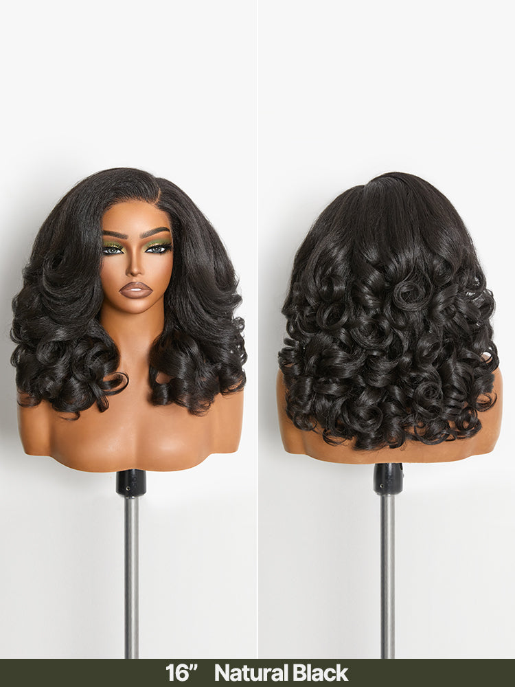 Frodio Veralux™ Blend Human Hair Body Wave Wig Yaki Loose Minimal Lace Glueless Wear and Go Beginner Friendly-10