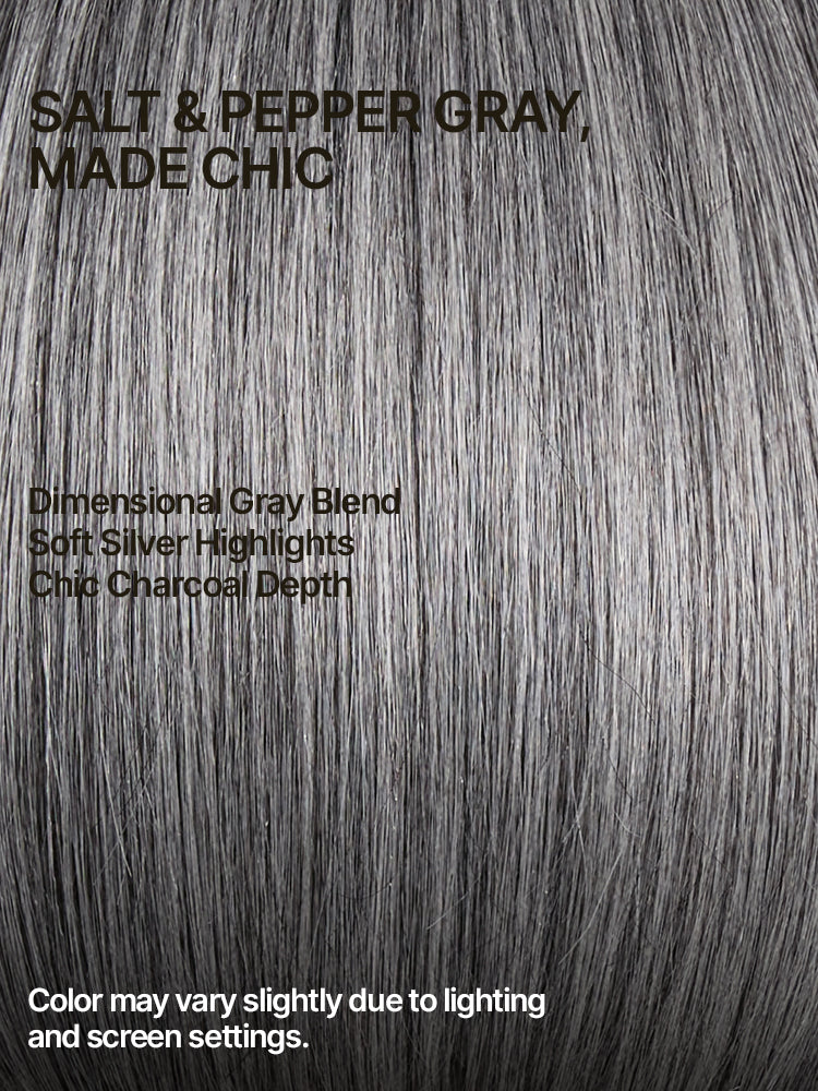 Frodio Veralux™ Blend Human Hair Layered Bob Wig Salt and Pepper Gray Glueless Pre-Cut Lace-06