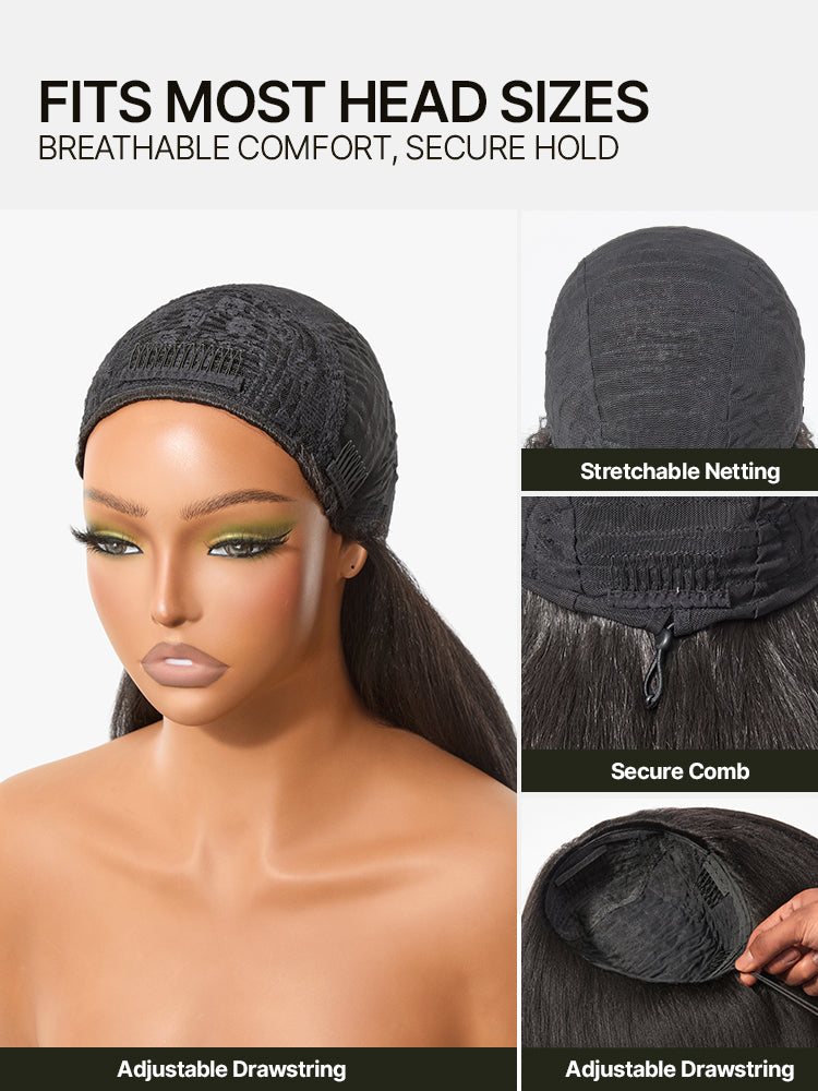 [Free Wigs Giveaway] Frodio Veralux™ Blend Human Hair 3-in-1 Half Wig Flip Out Bouncy Curls Layered Natural Black-07