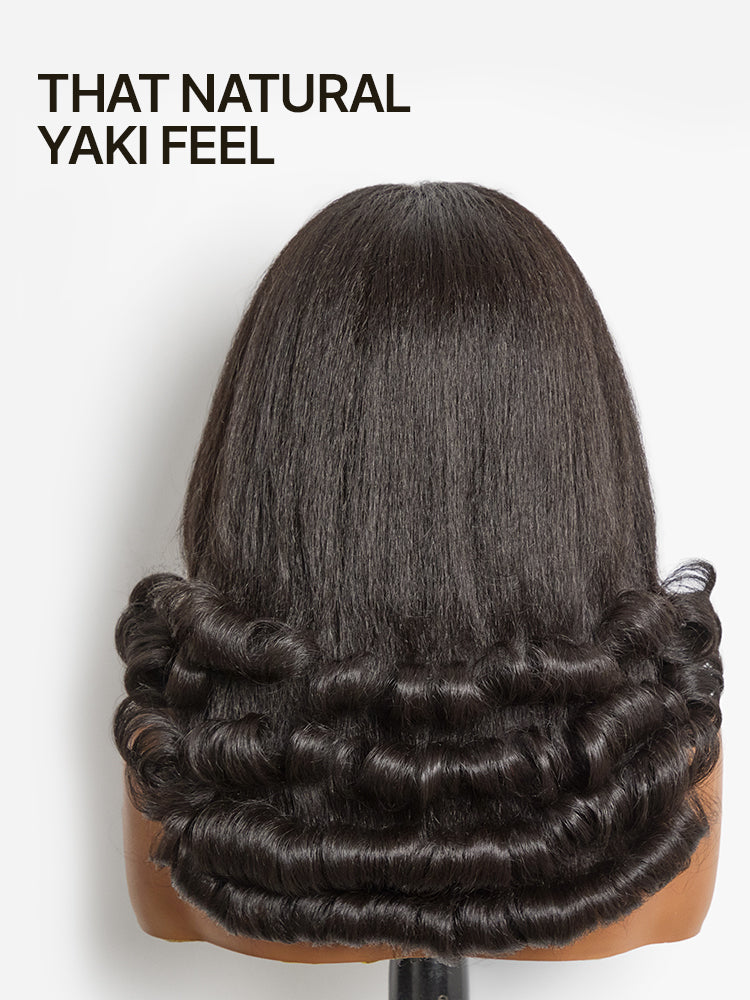 [Free Wigs Giveaway] Frodio Veralux™ Blend Human Hair 3-in-1 Half Wig Flip Out Bouncy Curls Layered Natural Black-08