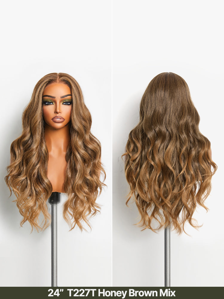 Frodio Veralux™ Blend Human Hair Loose Wave Wig Middle Part Glueless Ready to Wear-33